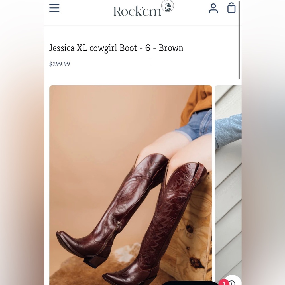 Women’s high knee Rock’em western boot